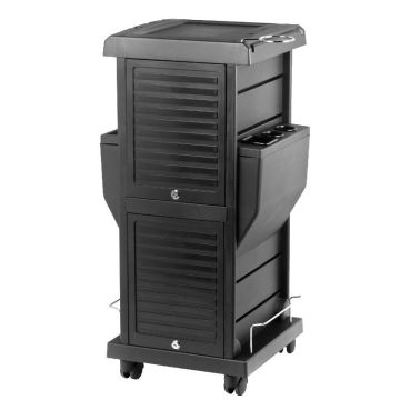 Barber station Gabbiano, 15 compartments, Black