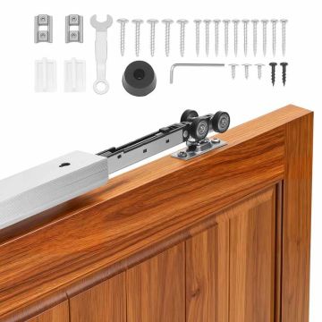 Pocket door track set VEVOR XC39SF-6FT, for single doors, soft close, 174.6 × 4.49 × 3.1 cm