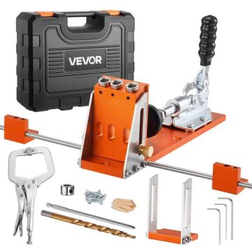 Pocket hole template set VEVOR XK2-2505, 12.7-38.1 mm, 310 × 245 × 85 mm