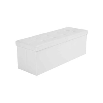 Ławka z rozkładaną pokrywą 110 cm, biała