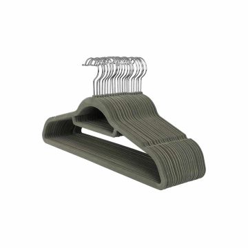 Velvet hangers 20 pcs., gray