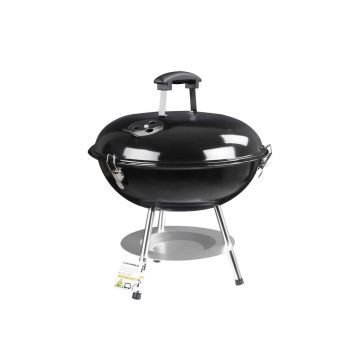 Grill węglowy/barbecue 34,5 cm, czarny