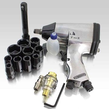 Klucz udarowy pneumatyczny 1/2", 17 sztuk
