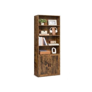 Книжный стеллаж VASAGLE Custos, 6 ярусов, с дверцей, 60 × 175 × 24 см