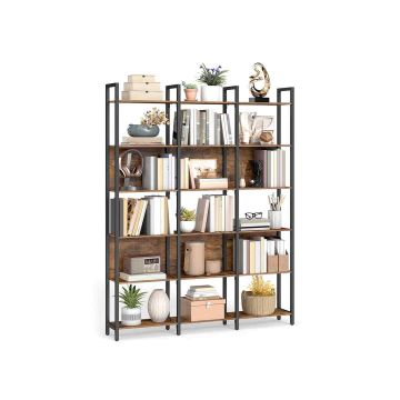 Книжный стеллаж VASAGLE LLS151K01, 6 открытых полок, 128 × 187,1 × 24 см