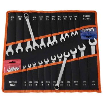 Combination wrench set VEVOR L0042BGY, 42 pcs, Silver