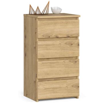 Komoda CL4, 4 szuflady, brązowa, 40 × 74 × 35 cm