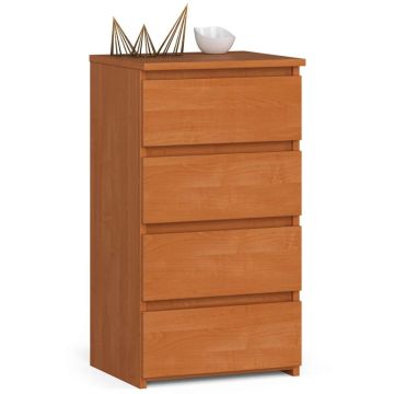 Komoda CL4, 4 szuflady, brązowa, 40 × 74 × 35 cm