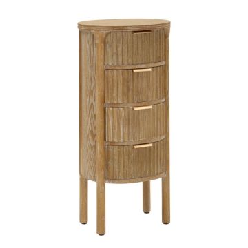 Komoda GOTEBORG, 3 szuflady, brązowa, 38 × 82 × 33,5 cm