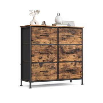 Komoda SONGMICS LGS123BH04, 6 szuflad, 30 × 76,7 × 73,7 cm