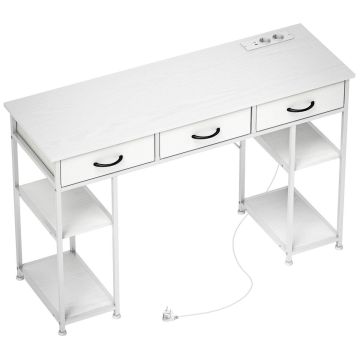 Computer desk, 3 drawers, 4 shelves, 120 × 76 × 40 cm