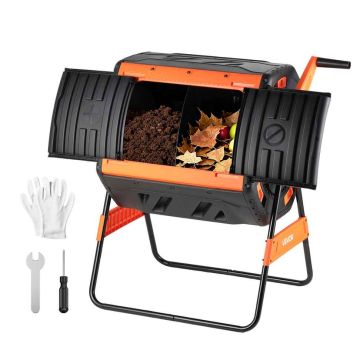 Kompostownik VEVOR XDB-436C, 2 komory, 200 l, 95,5 × 67 × 105 cm