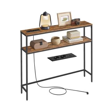 Konsola VASAGLE LNT135KD01, 2 półki, 100 × 80 × 20 cm