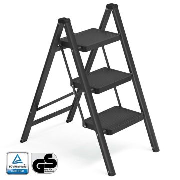 SONGMICS GSL103BZ01 drabina, 2 stopnie, 73,5 × 85,5 × 43,4 cm