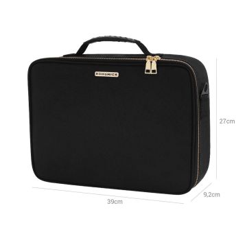 Travel cosmetic bag, black