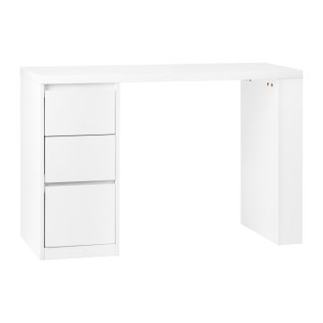 Stolik kosmetyczny Activeshop 332, lewy, 3 szuflady, biały