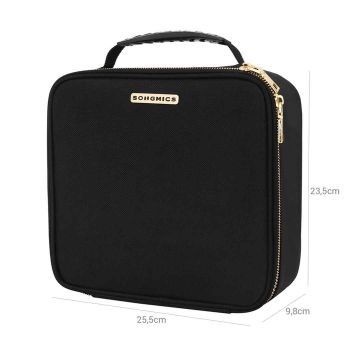 Black travel cosmetic bag