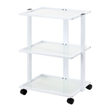 Makeup table Giovanni E40, 3 glass shelves, White