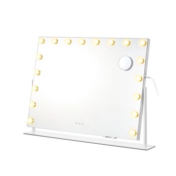 Lustro kosmetyczne SONGMICS, 15 diod LED, 80 × 60 cm
