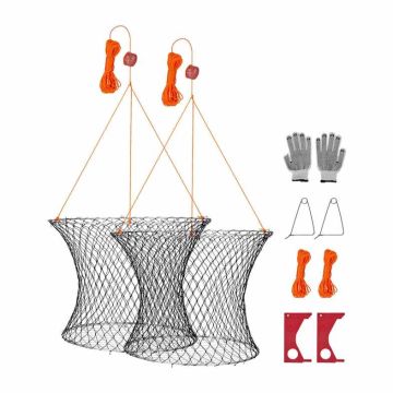 Crab trap set VEVOR DT-006, 2 pcs, Black, Ø 600 × 430 mm