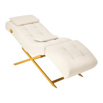 Fotel "Sillon Umbra", biało-złoty