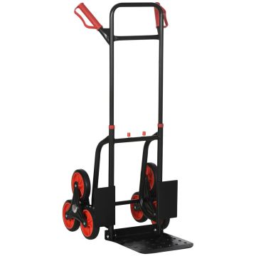 Грузовая тележка Durhand 61x44x106,5 см, черно-красная.