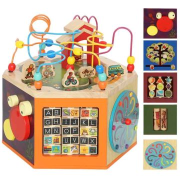Baby activity cube, 8 games, 41.5 × 37.5 × 37.5 cm