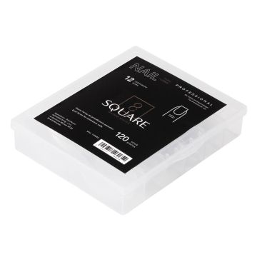 Square top nail extension forms OCHO NAILS, 120 pcs., 12 sizes
