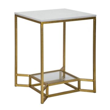 Квадратный журнальный столик DOUBLE MARBLE, 47 × 60 × 47 см