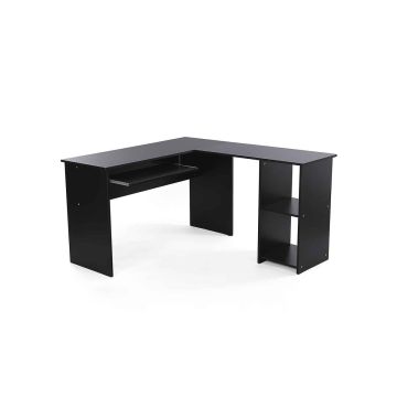 L-shaped desk 140 x 120 cm., black
