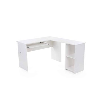 Corner desk, white LCD810W