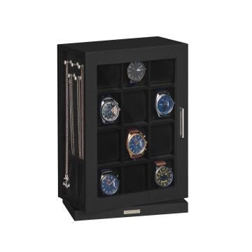 Pudełko na zegarek SONGMICS JWB028B01, 12 przegródek, 23,4 × 33,5 × 15,2 cm