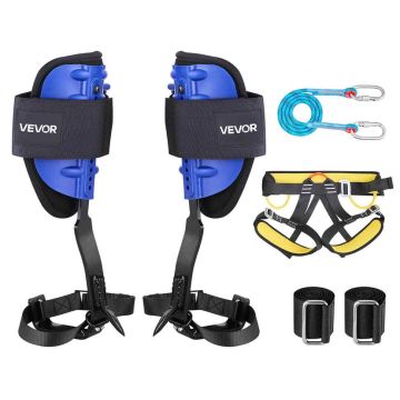 Zestaw kolców do wspinaczki na drzewa VEVOR ROPE-G-008, z paskiem i liną, niebieski, 175 × 165 × 430 mm