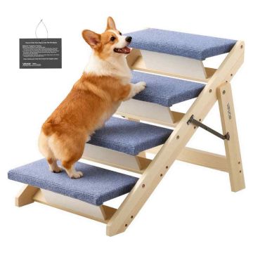 Pet stairs VEVOR ZD-25DOG06, 4 steps, foldable, 63 × 49 × 47 cm