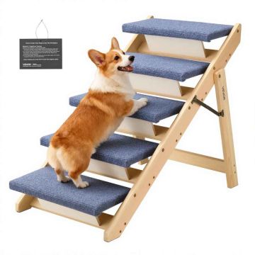 Pet stairs VEVOR ZD-25DOG07, 5 steps, foldable, 78 × 66 × 47 cm