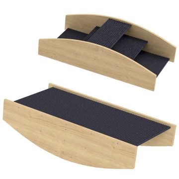 Schody dla psa Pawhut 80x39,5x20cm, jasnobrązowe/czarne