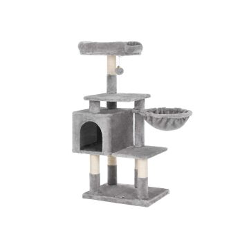 Scratching post with hammock 110 cm., gray