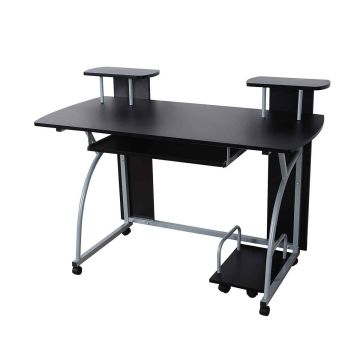 Modern desk on casters 120 x 59 x 90 cm., black