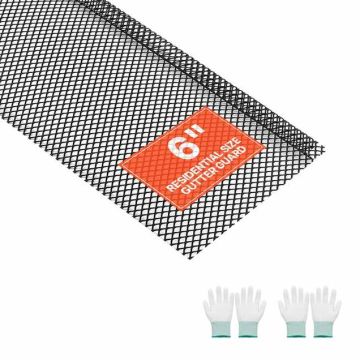 Osłona rynny VEVOR JQ-TG07, 40 szt., czarna, 914,4 × 152,4 × 19,7 mm