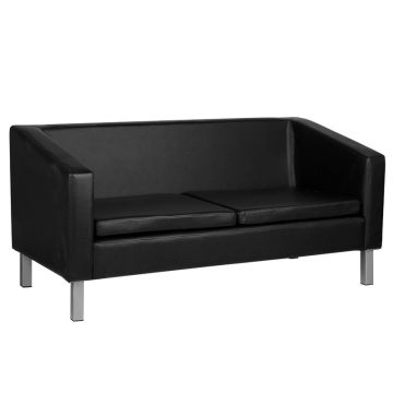 Sofa poczekalniana Gabbiano, do 3 osób, czarna