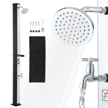 Prysznic zewnętrzny VEVOR LY35L09-CR, 35 l, czarno-srebrny, 400 × 255 × 2160 mm