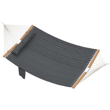 Hamak ogrodowy, dwuosobowy z poduszką, 200 × 140 cm