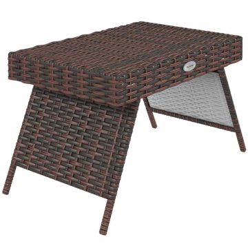Stolik kawowy ogrodowy Outsunny 72,5x41x41cm, brązowy