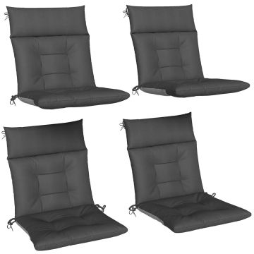 Outdoor chair cushions, set of 4, 111.5 × 53 × 8 cm