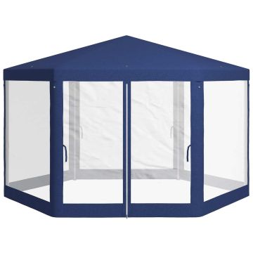 Altana ogrodowa Outsunny 394x341,2x250cm, niebieska