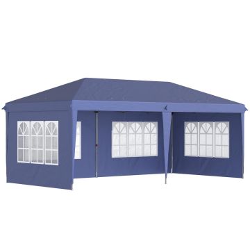 Altana ogrodowa Outsunny 585x295x270cm, niebieska