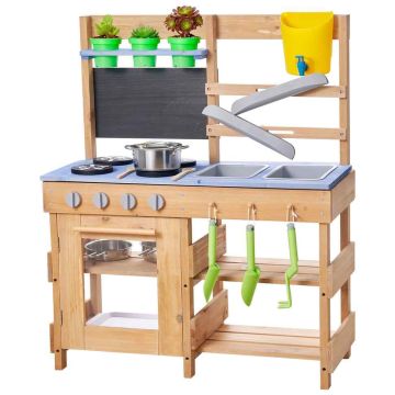 Kuchnia błotna na zewnątrz dla dzieci VEVOR AC8289, 4 kuchenki zabawkowe, 76,2 × 32,4 × 91,4 cm