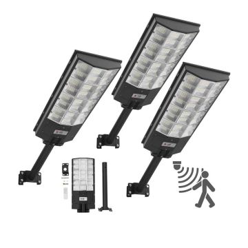 Zewnętrzne lampy uliczne LED zasilane energią słoneczną VEVOR RBTYNLD-002, 3 szt.