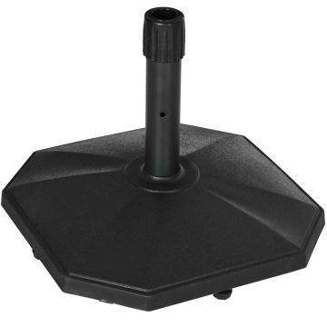 Stojak na parasole ogrodowe, 18 kg, czarny, 45,5 × 45,5 × 33 cm