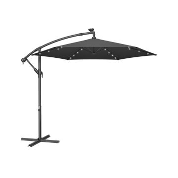 Parasol ogrodowy SONGMICS, 32 diody LED, szary